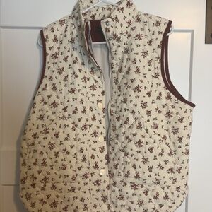 Large Floral Quilted Vest
